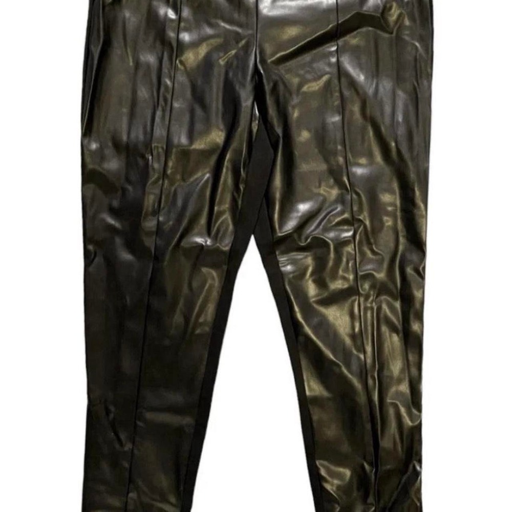 NWT INC International Concepts Black Faux Leather Pants Size XL